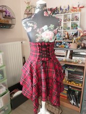 Jupe corset tartan gothique vintage Spin Doctor