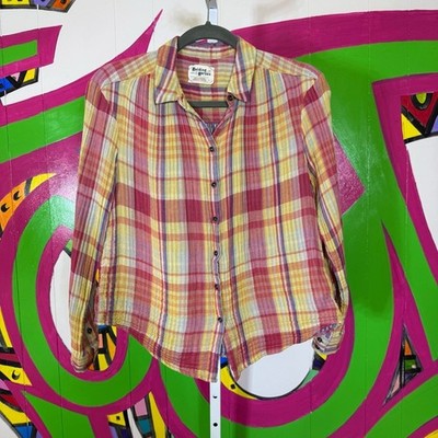 Holding Horses Colorful Puffy Cotton Plaid Shirt. Size 2. Good used condition!