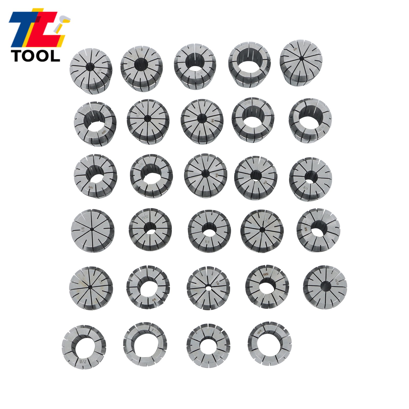 ER40 (29Pcs) Collet Set High Precision CNC Spring Clamping Collets US