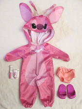 Angel Disney ILY 4Ever 18" Stitch Doll Outfit Pink Sandals Hooded Pajamas Panty