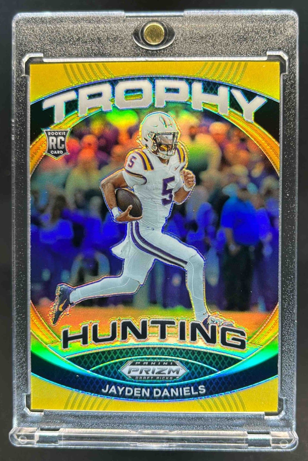 2024 Prizm Draft Picks Jayden Daniels Trophy Hunting RC Gold #9/10 Tigers