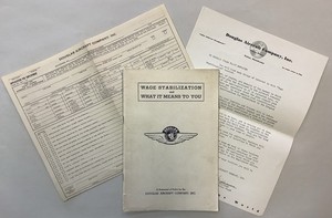 1943 WWII Douglas Aircraft Co. Booklet Job Application Lot Tulsa Oklahoma City