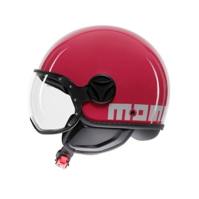 MOTORRADHELM JET MOMO DESIGN FGTR CLASSIC CANDY E2206 MONO FUCHSIA/WEISS