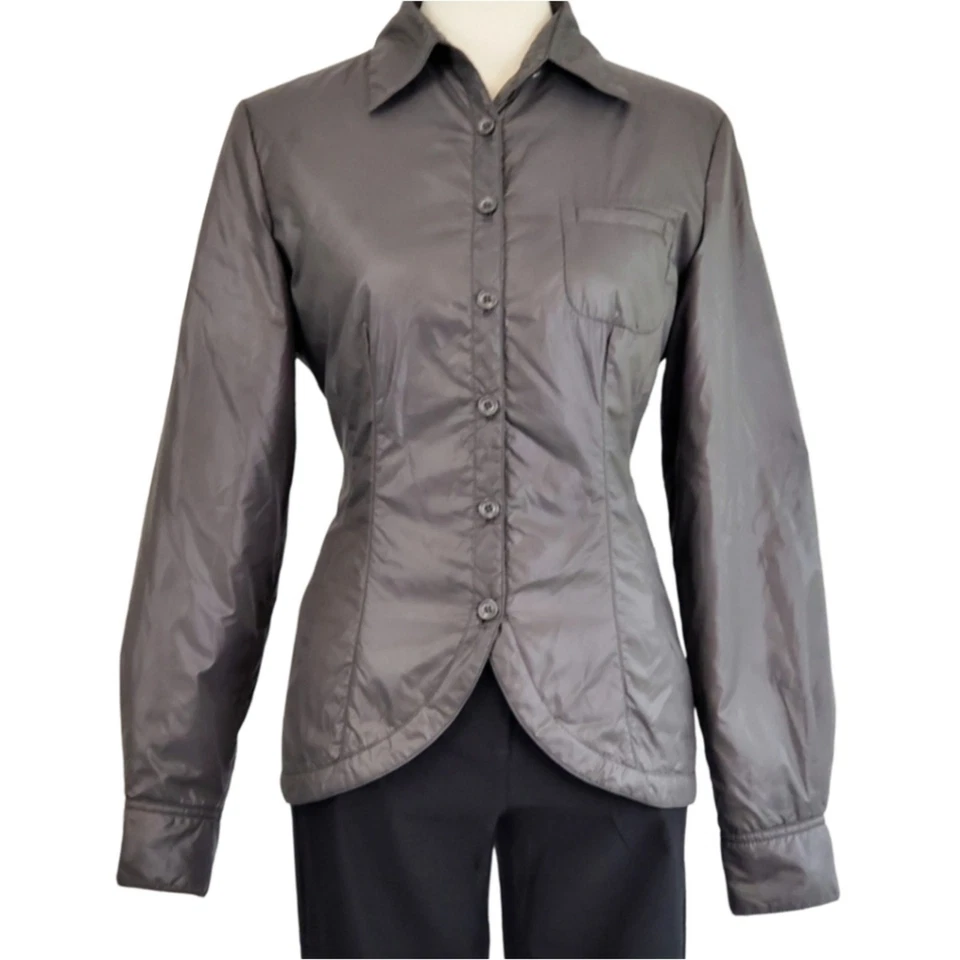 Armani Collezioni $850 轻便灰色 Puffer 夹克/夹克,欧盟 48/12 码 — 第 2/4 张图片