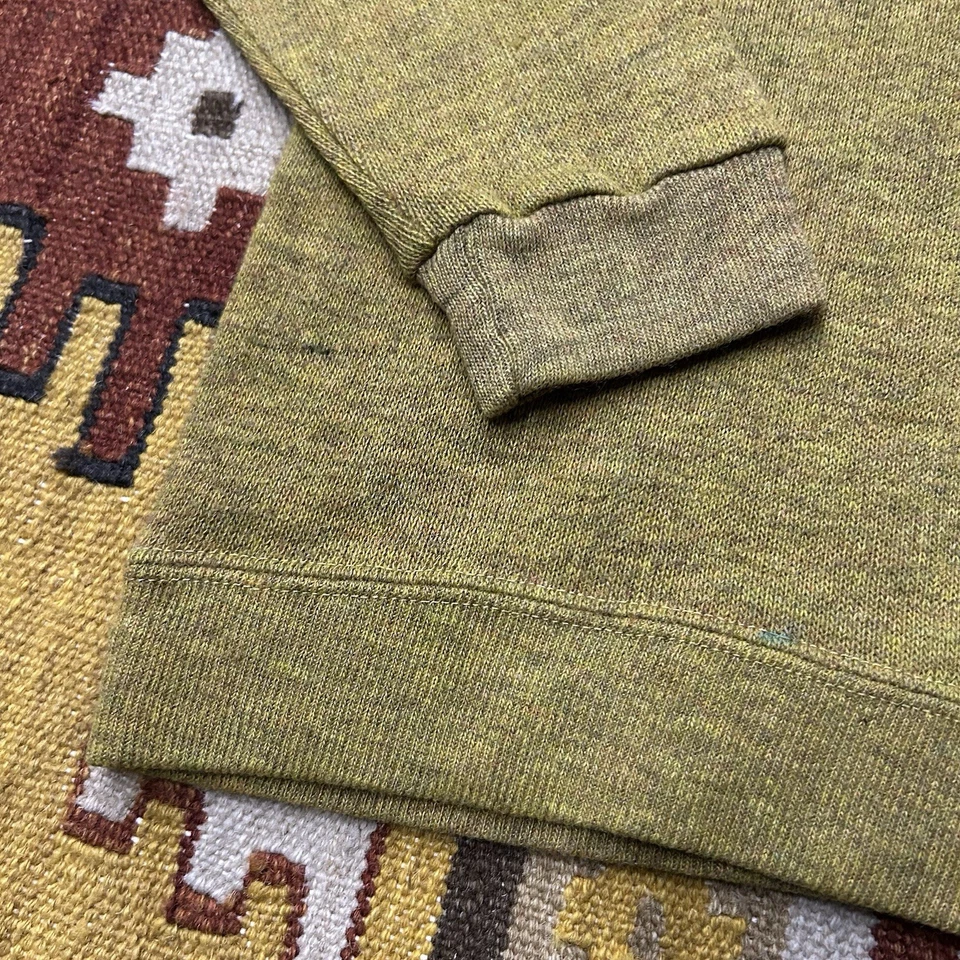 Suéter tejido cuello en V mezcla rayón Clemson Tigers vintage años 60 talla M - mostaza/verde Foto 4 de 4