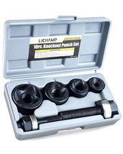 Lichamp Manual Knockout Punch Kit, Heavy Duty Metal Sheet Knock Out Box Hole Cut