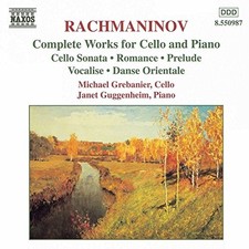 S. RACHMANINOFF - Rachmaninov: Complete Works For Cello & Piano - CD - *Mint*