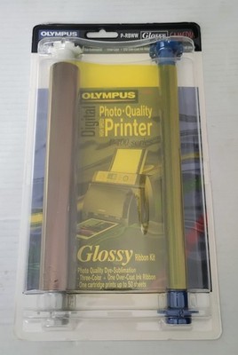 Olympus P-RBWW Glossy Ribbon Kit P-400 Photo Printer 3-Color Over-Coat 50 Sheets