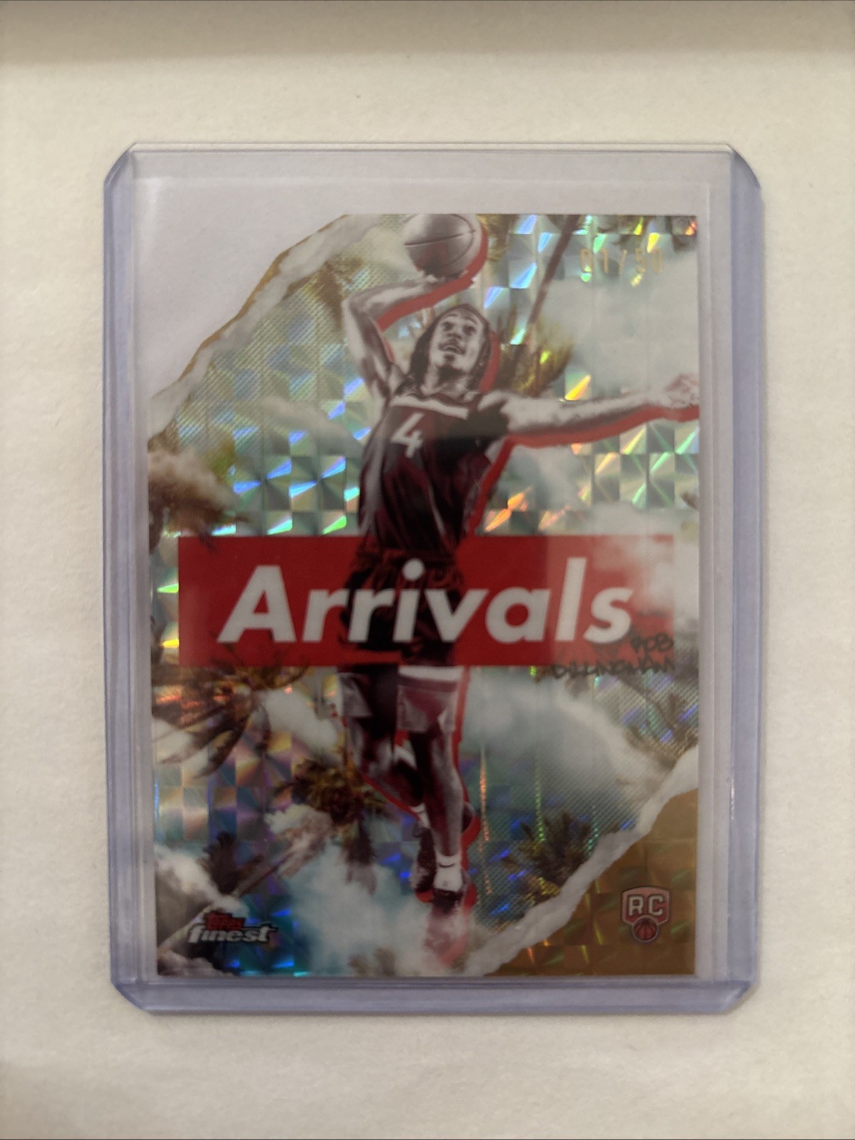 2024-25 Topps Finest Rob Dillingham Arrivals Gold Refractor /50 - T’Wolves