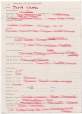 Bonaroo Jerry Weems Hand Filled Questionnaire 'Bravo' Magazine 1975