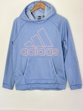Adidas Sky Blue Women  s Hoodie Size Small Active Cozy Athletic