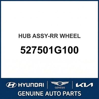 2005-2011 Hyundai Accent Nabenbaugruppe - Hinterrad OEM Neu 527501G100
