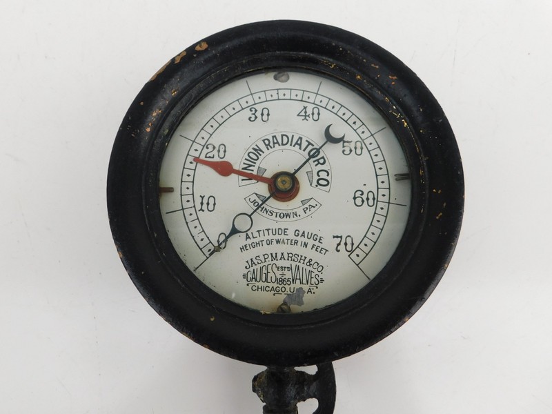 Vintage 1910 Union Radiator Company Altitude Guage  Johnstown PA
