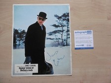 James Coburn Autogramm signed 23x29 cm Lobbycard "Immer wenn er Dollars ro" ACOA