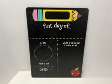 NEW My First /Last Day Of School Chalkboard Double Sided Sign