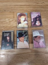 Country 5x Cassettes Alan Jackson George Strait Tracy Lawrence Bonnie Raitt Reba