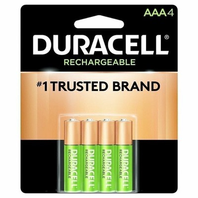 4/pack Duracell AAA Rechargeable Batteries AAA4 1.2V NiMH (4x1) DX2400
