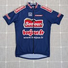 Santini Bonjour SMS Cycling Jersey Mens Large Blue Made in Italy