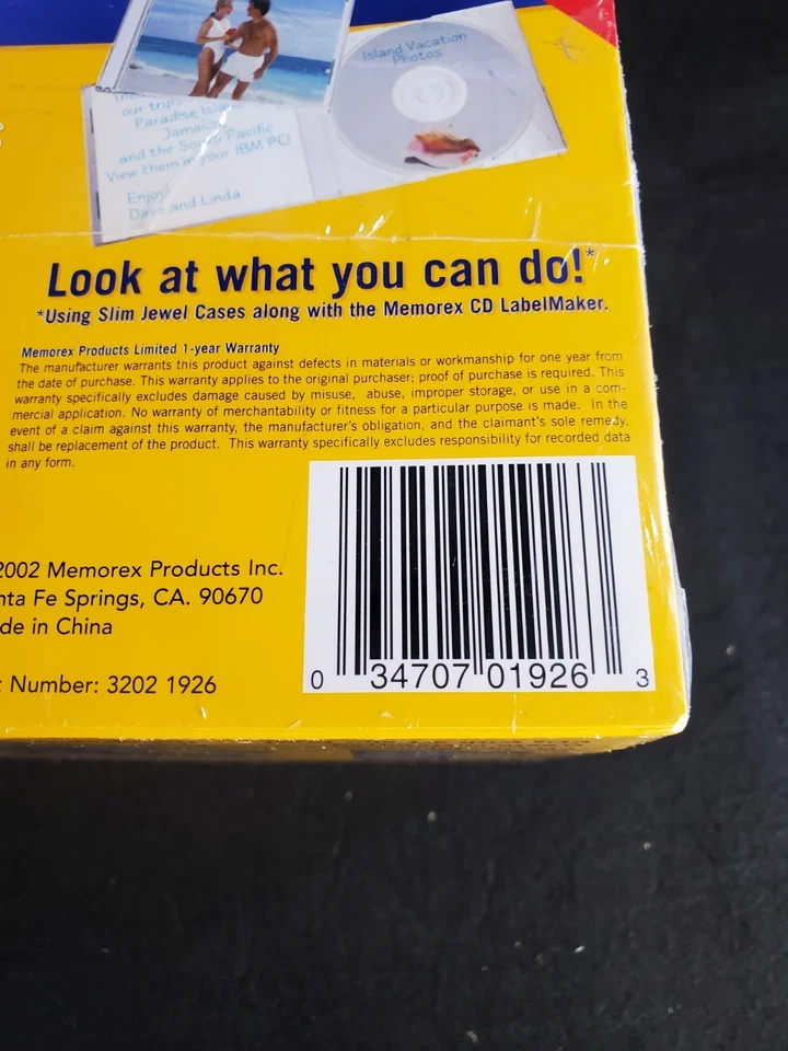 Estuches Joya Delgados CLAROS Memorex NUEVO Paquete Sellado de 25 / CD, DVD, Blue-ray Foto 4 de 4