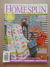 Australian Homespun #99~The Garden Issue~Patchwork~Applique~Quilt~Doll~Dragonfly