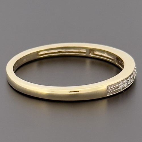9ct Yellow Gold Diamond Eternity Band Ring Size O Hallmarked - Picture 3 of 10