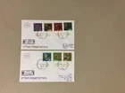 Two Israel BIBLE related registered fdc with multiple stamps