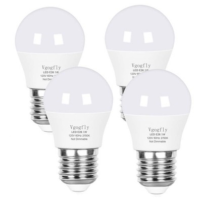 LED Bulb 3W 25 Watt Equivalent Light Bulbs Night Stand Table Lamp Warm White ...