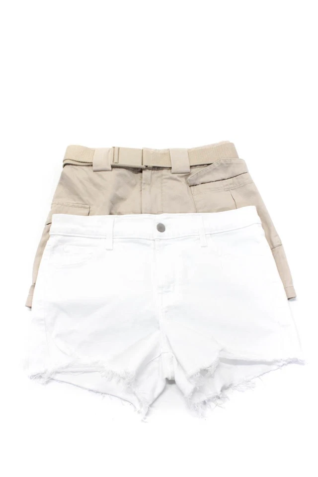 J Brand Women's Button Closure Five Pockets Cutoff Short White Size 26 Lot 2 - Image 3 of 4