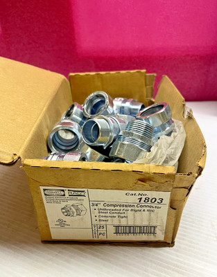 New Lot of 29 Raco 1803 3/4'' Compression Connector