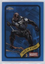 2025 Topps Chrome Marvel Comics Blue Refractor 292/299 Nick Fury #193 0nr3