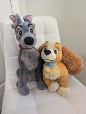 Disney Store Lady and The Tramp 15 11 in. Plush Set Stuffed Animal Dogs