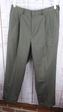 Farah Dress Pants Mens 38x32 Gray Pleated Cuffed Leg