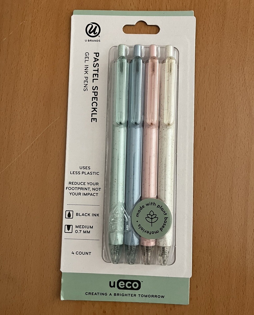 U-Eco Gel Ink Pens, Pastel Speckle, Count