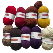Northampton Valley Yarns Lots 9 247Yard/100g Each 100% Wool Made In Peru