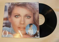 Olivia Newton-John REAL hand SIGNED Greatest Hits Vinyl Record COA Grease