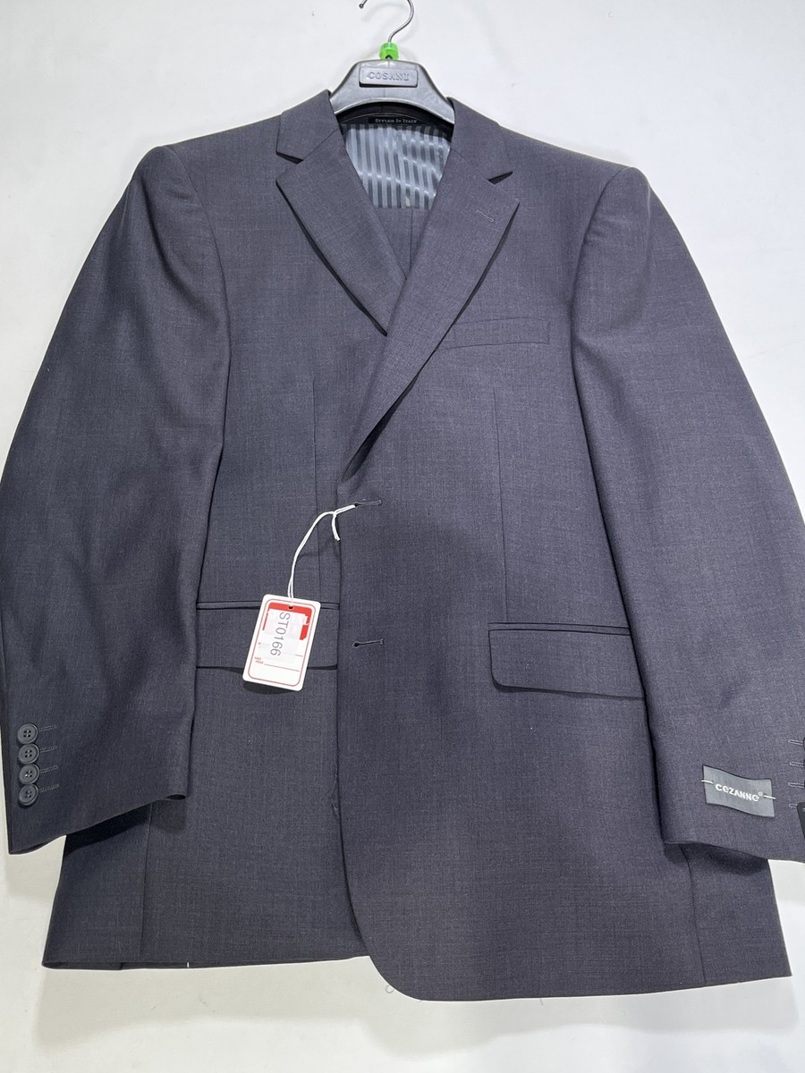 Men's Cezanne 2 Button Wool Black Suit Size 40R NEW | eBay