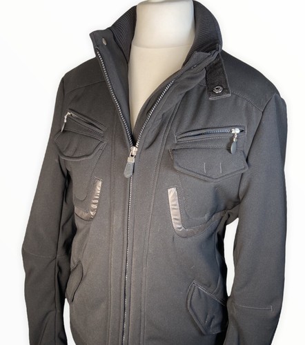 HIGH Everyday Couture Black Bomber Jacket Size 20 Flying Tech Zip - Picture 5 of 11