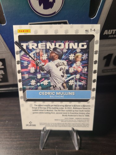 2022 Panini Donruss Cedric Mullins Trending Rapture Parallel - Picture 2 of 2