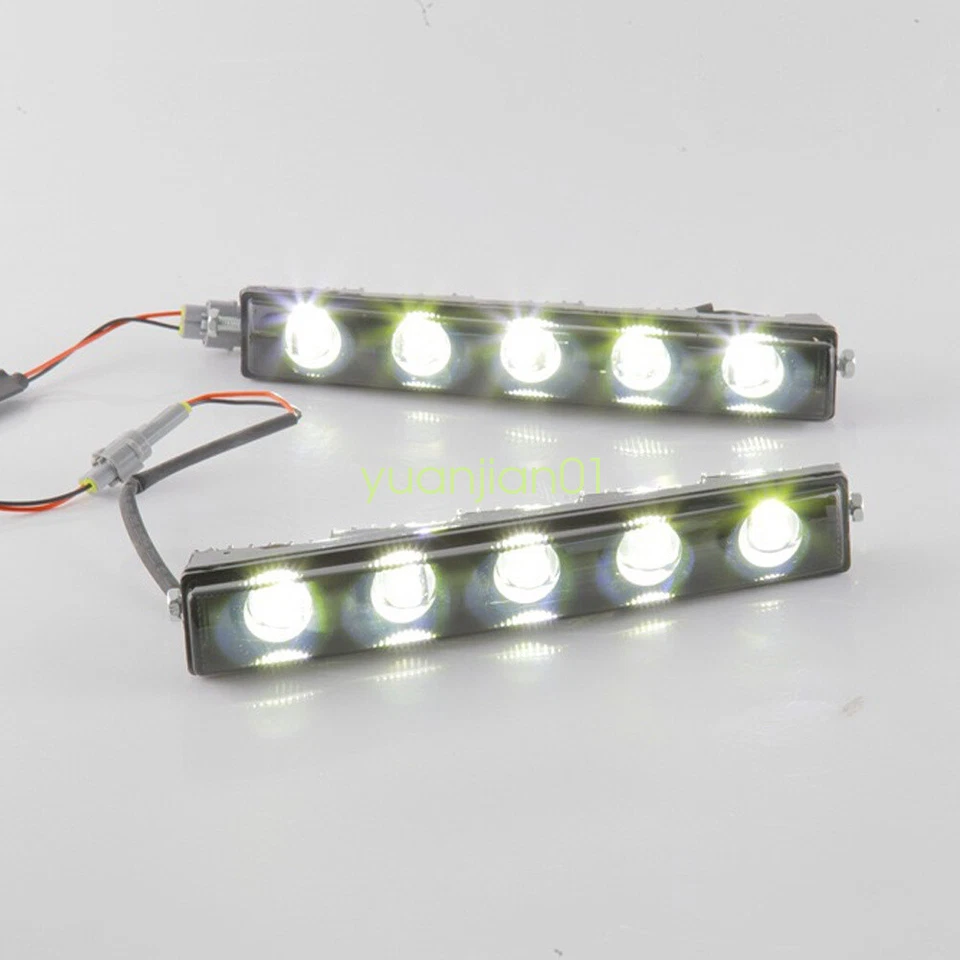 Luz de circulación diurna LED DRL para Mercedes-Benz W463 G63 G500 G65 AMG negra 2 piezas Foto 2 de 4