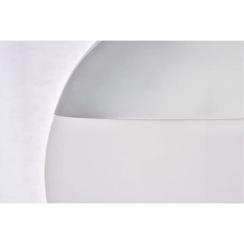 Silver Pendant Lighting Frosted White Glass shade Kitchen Island 1 Light Fixture - Picture 6 of 8