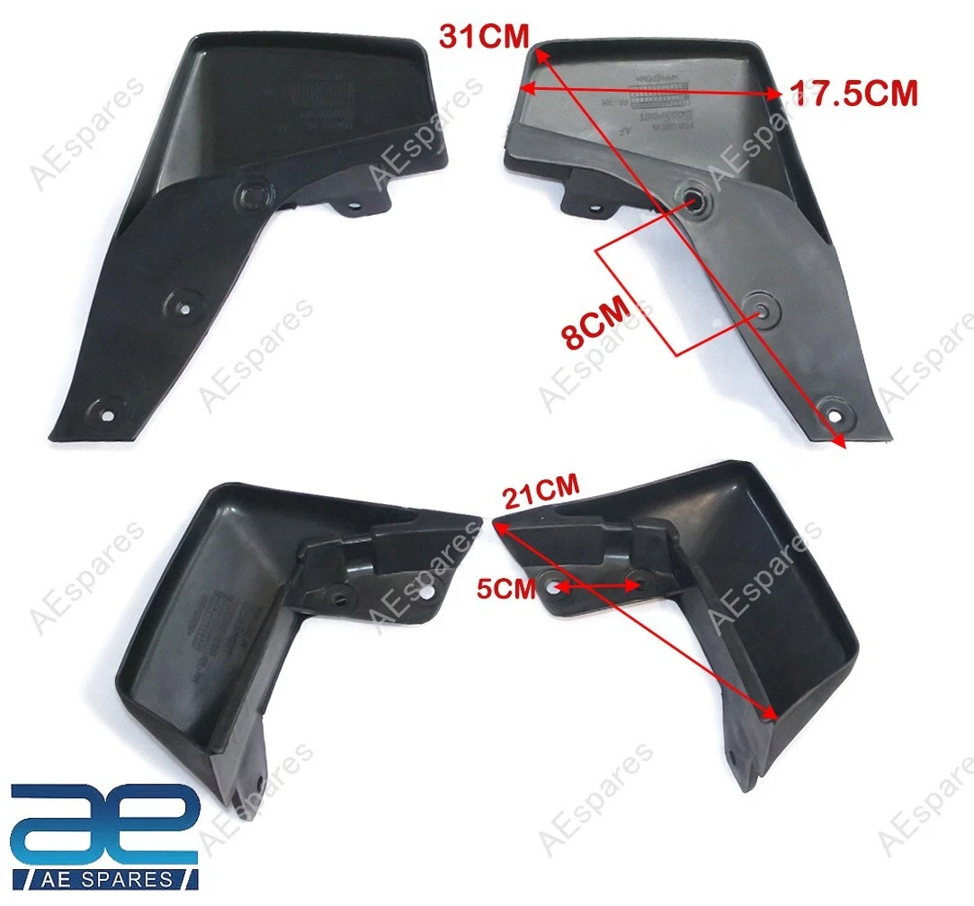 Mud Flap Set of 4 Black For Ford EcoSport Type 2 2018-2020 view 2