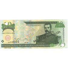 [#807226] Billet, Dominican Republic, 10 Pesos Oro, 2000, 2000, Specimen, KM:159