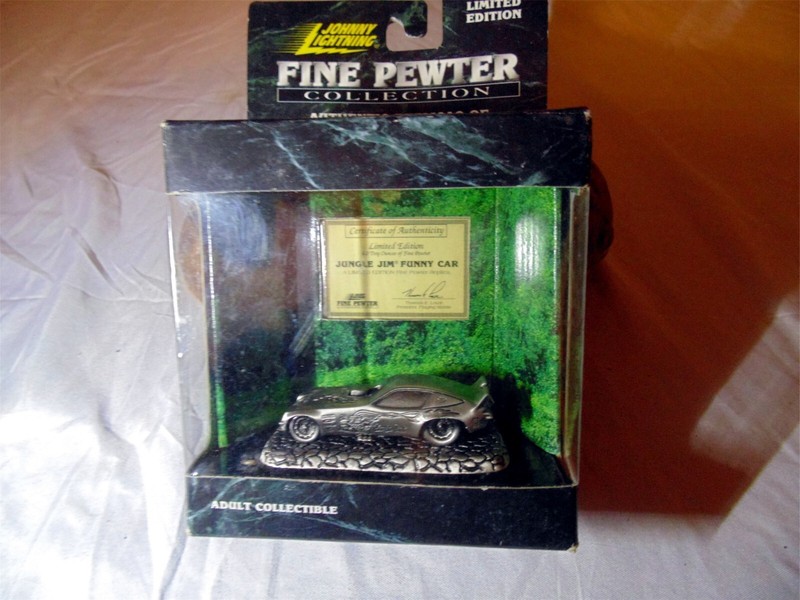 VINTAGE JOHNNY LIGHTNING JUNGLE JIM LIBERMAN FINE PEWTER 1/64 SCALE DIECAST CAR