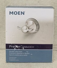 NEW Moen Double Robe Hook Chrome Finish 2.3 X 2.25 X 2.5 DN8403CH