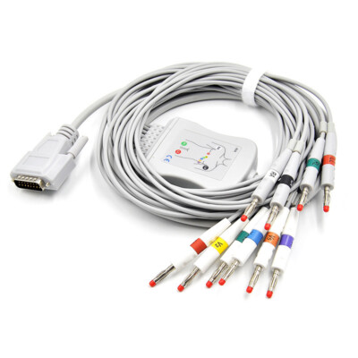 12 Leads ECG Cable Trunk Leadwires,Banana Plugs,for Nihon Kohden/Biocare/Comen