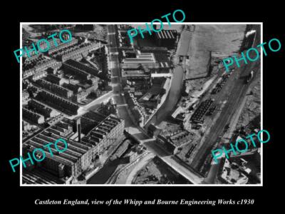 OLD 8x6 HISTORIC PHOTO OF CASTLETON ENGLAND THE ENGINEERS WORKS c1930