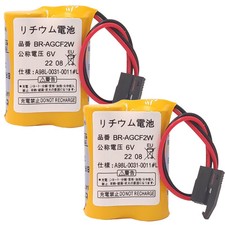 2-Pcs BR-AGCF2W 6V PLC Battery For FANUC A98L-0031-0011 CNC Machine with Plug US
