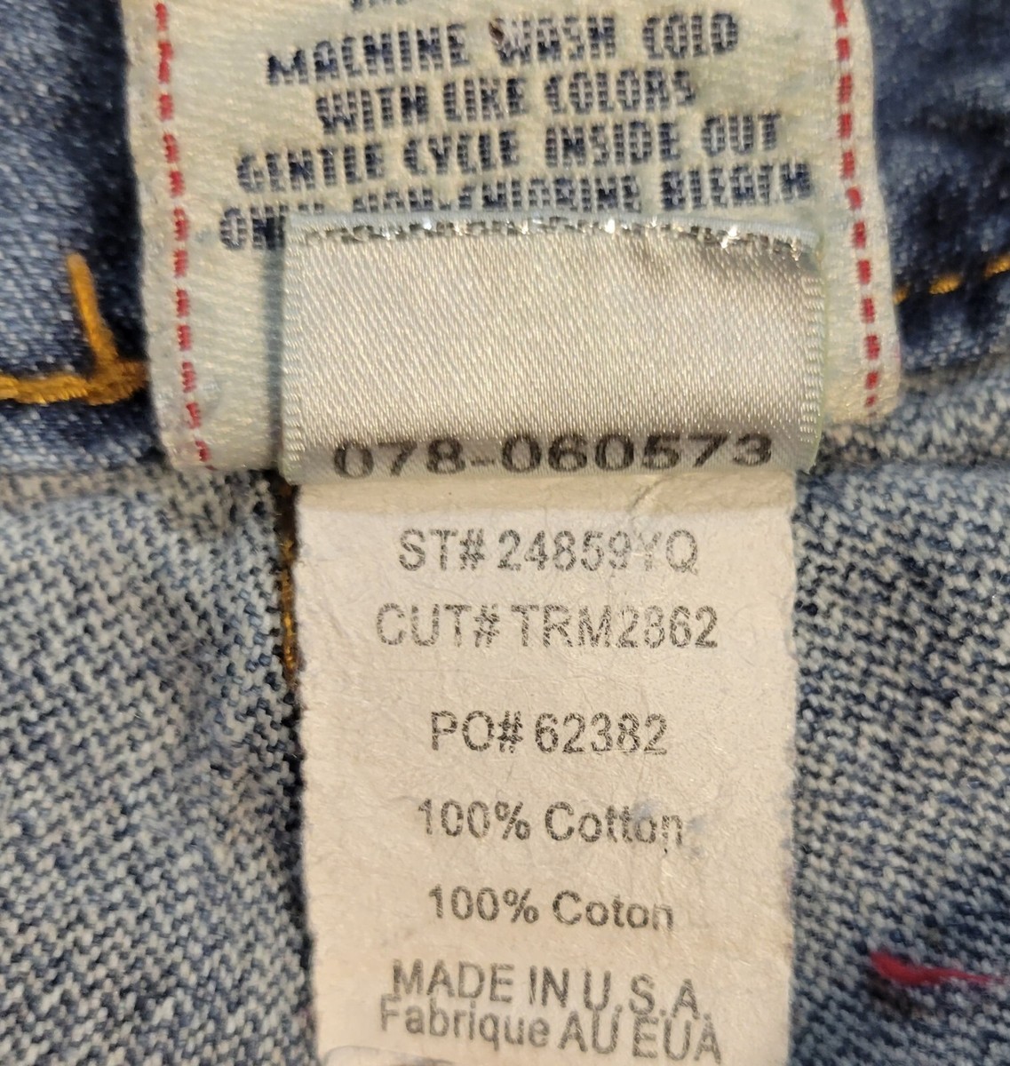 True Religion Ricky Studded Leather Flap Men's Jeans 40 Distressed