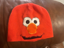 Elmo Red Winter Beanie Sesame Street Hat For Kids - Boys Or Girls