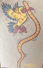 Original Vintage 1975 Cute Bird Worm Iron On Transfer
